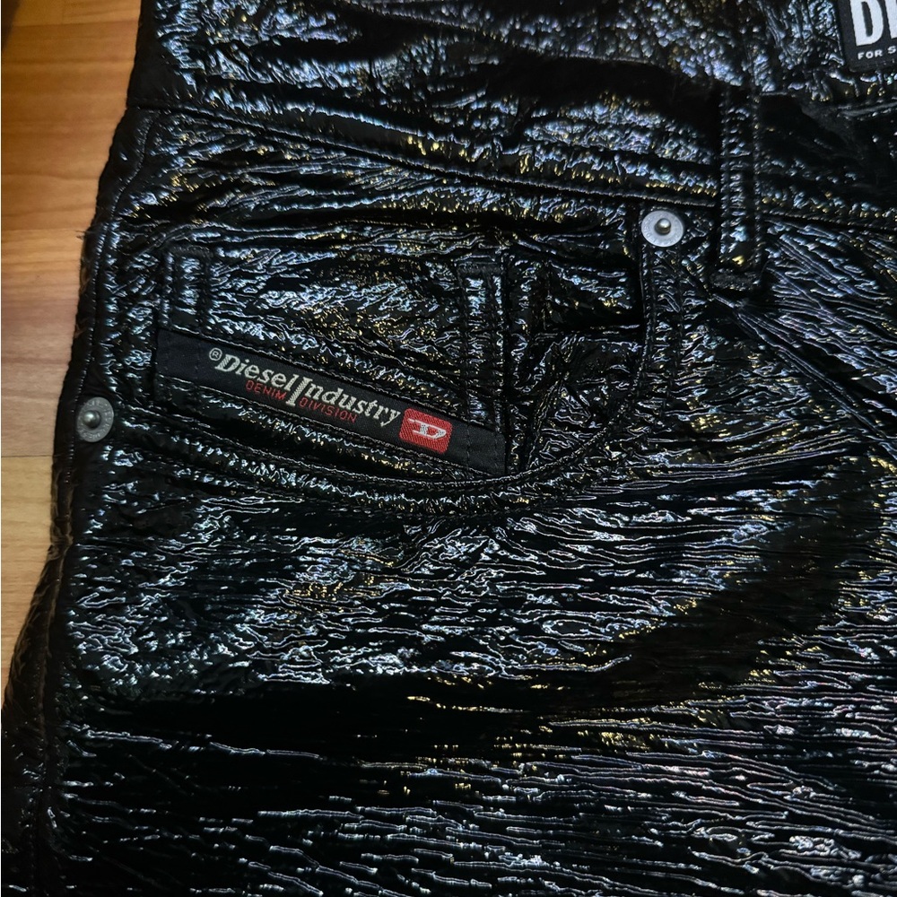 Diesel Black Textured Pants